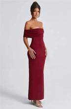 Robe maxi dos nu sans bretelles pour femmes