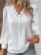 Blouse en dentelle de mousseline pour femmes
