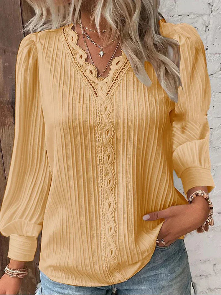 Blouse en dentelle de mousseline pour femmes