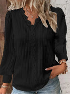 Blouse en dentelle de mousseline pour femmes
