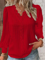 Blouse en dentelle de mousseline pour femmes