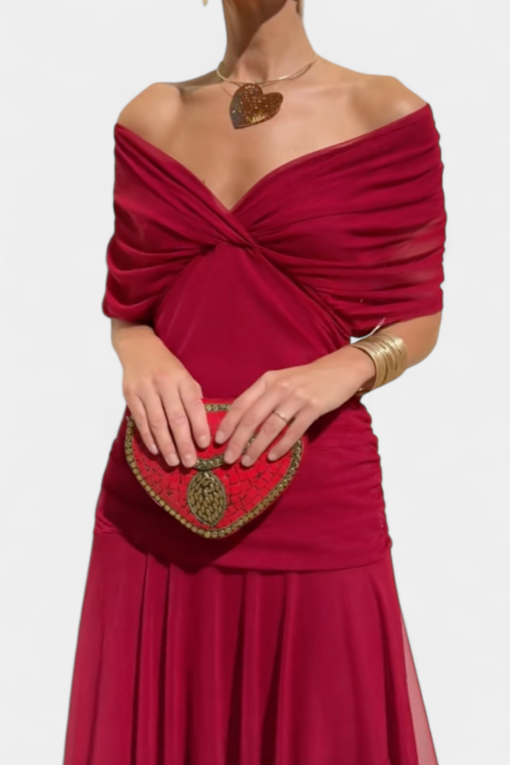 Robe longue plissée élégante à fleurs pour femme