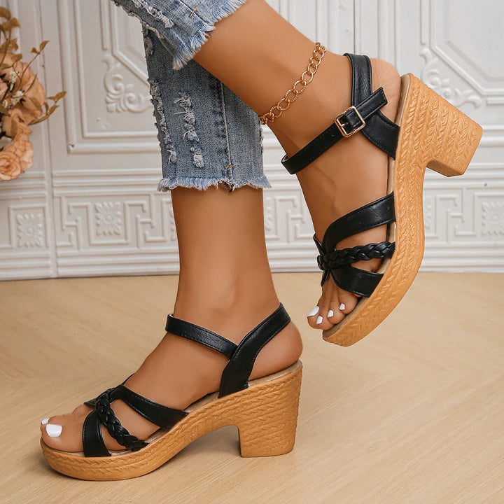 Alice Leroy® I Plateforme sandales à talons hauts avec bride à la cheville