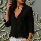 Blouse en mousseline rose blush