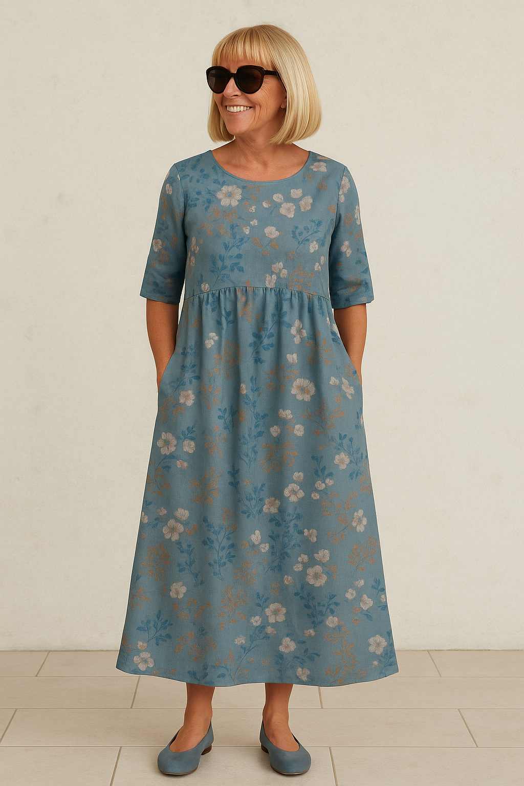 Robe Midi Décontractée pour Femmes – Élégance Quotidienne Sans Effort