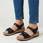 Sandales confortables pour femmes avec détails floraux