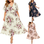 Sophie Paris I Robe longue en mousseline florale pour femmes