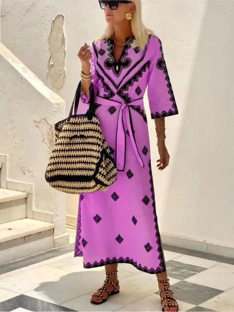 Sophie Paris I Robe ample avec ceinture