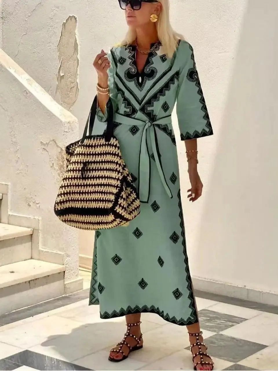 Sophie Paris I Robe ample avec ceinture