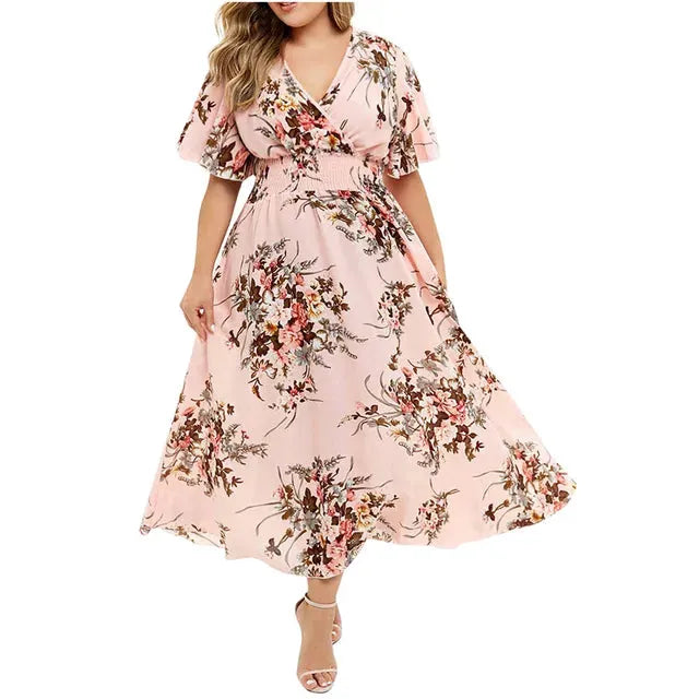 Sophie Paris I Robe longue en mousseline florale pour femmes