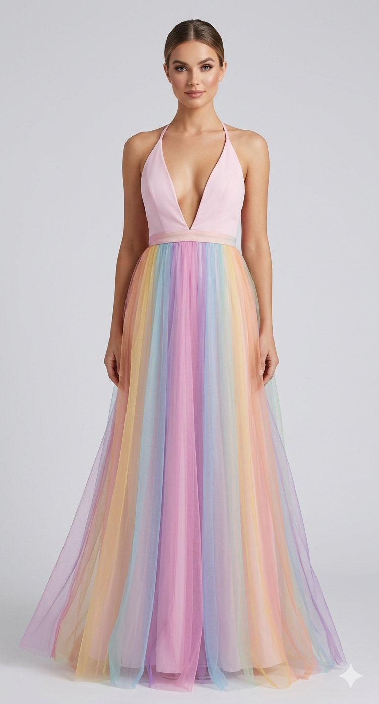 Robe multicolore pour femme à fines bretelles et coupe courte