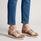 Sandale confortable à talon compensé élégant pour femmes