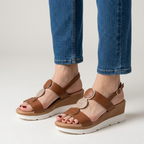 Sandale confortable à talon compensé élégant pour femmes