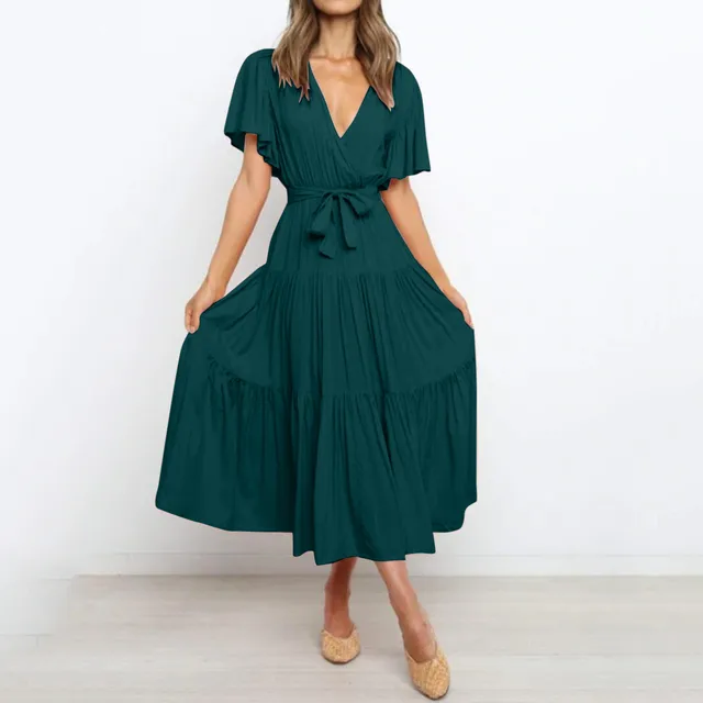 Léa Blanchet® | Robe maxi à col en V