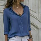Blouse en mousseline rose blush