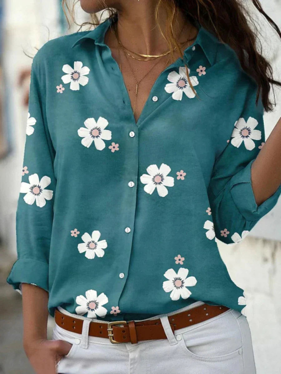 Blouse légère à imprimé floral pour femmes
