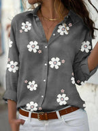 Blouse légère à imprimé floral pour femmes