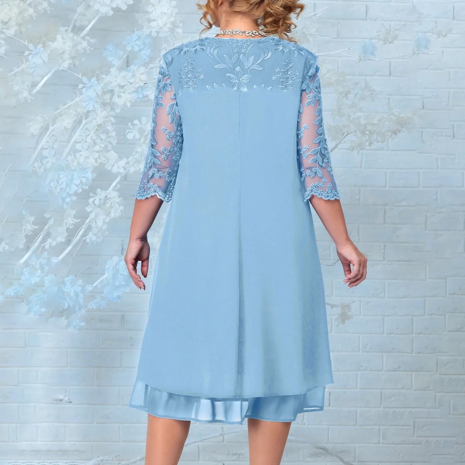 Sophie Paris I Plus Size Robe à fleurs brodées