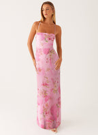 Robe maxi fleurie d'été pour femmes, sans manches, style bohème