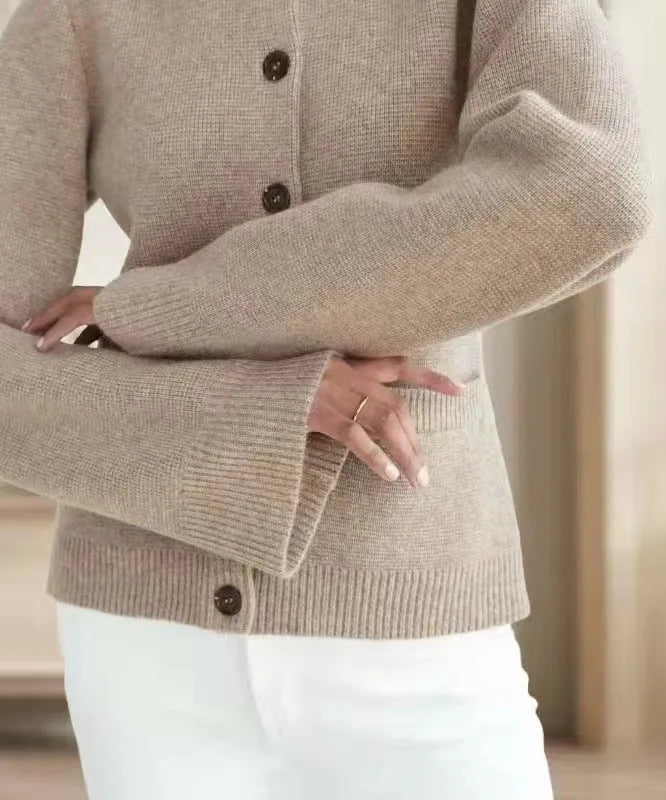 LZPCarra Manteau Court Et élégant Pour Femme - Pull En Tricot Basique élégant à Manches Longues - Manteau