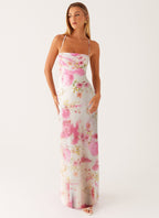 Robe maxi fleurie d'été pour femmes, sans manches, style bohème