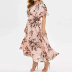 Sophie Paris I Robe longue en mousseline florale pour femmes