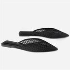 Sophie Paris | Mules plates en maille pour femmes