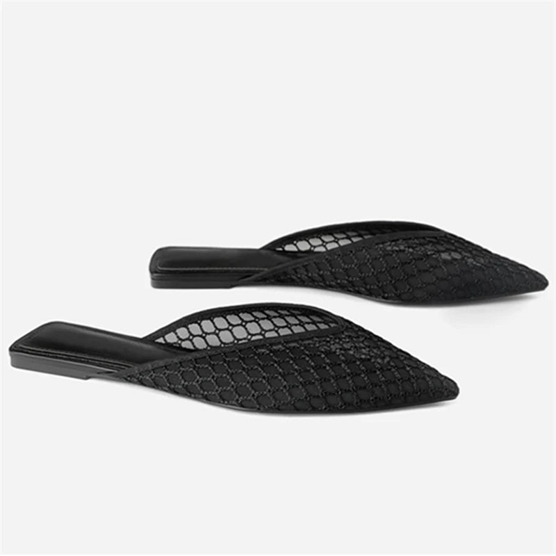 Sophie Paris | Mules plates en maille pour femmes