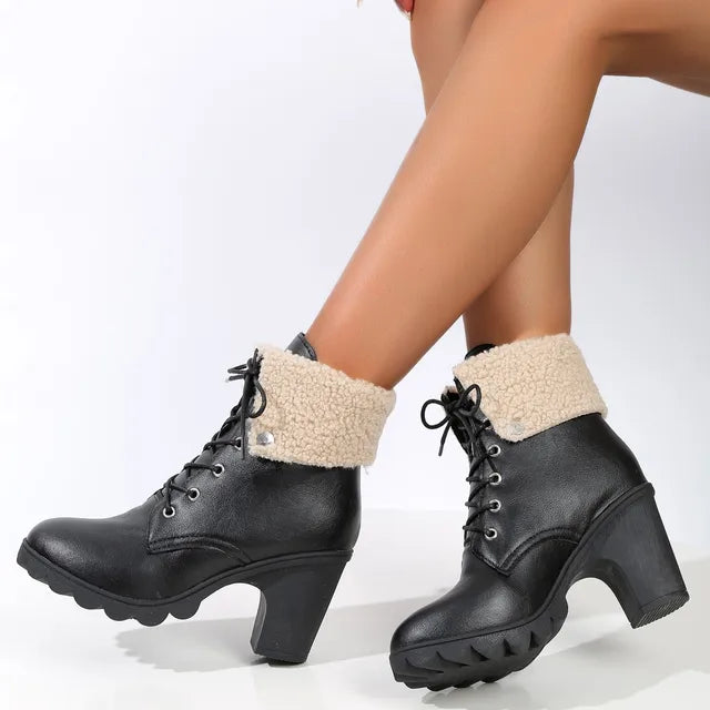 Sophie Paris I Chic Bottes d'hiver à lacets