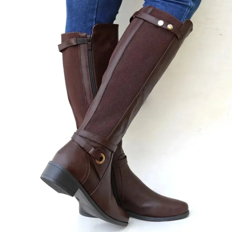 Étienne | Bottes en cuir à talon épais