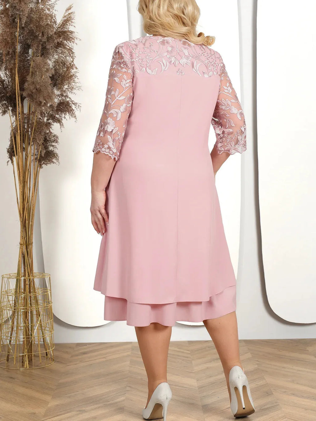 Sophie Paris I Plus Size Robe à fleurs brodées