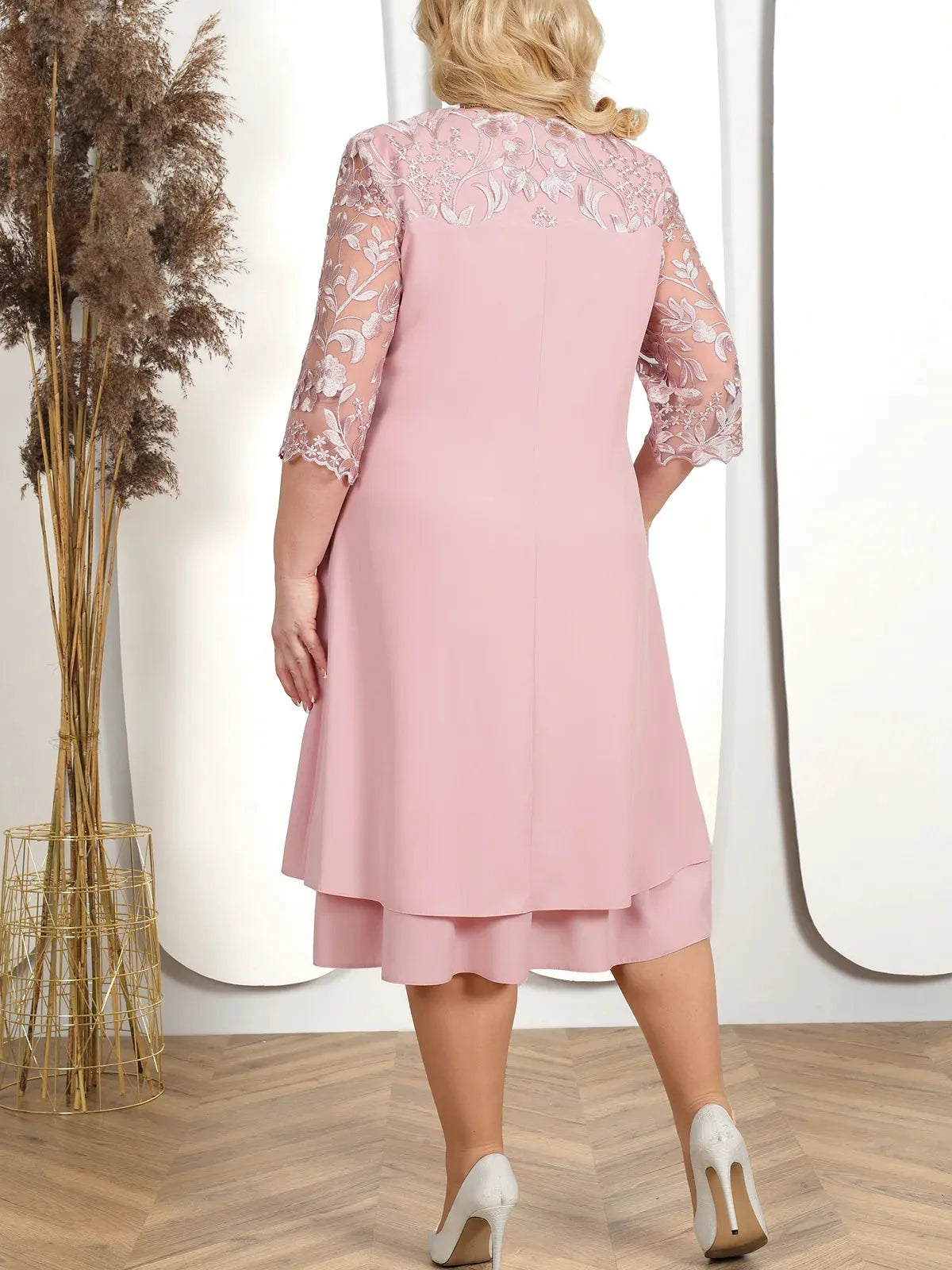 Sophie Paris I Plus Size Robe à fleurs brodées