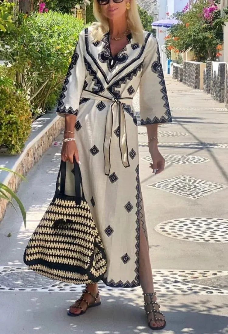 Sophie Paris I Robe ample avec ceinture