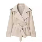 Blazer court ceinturé pour femme