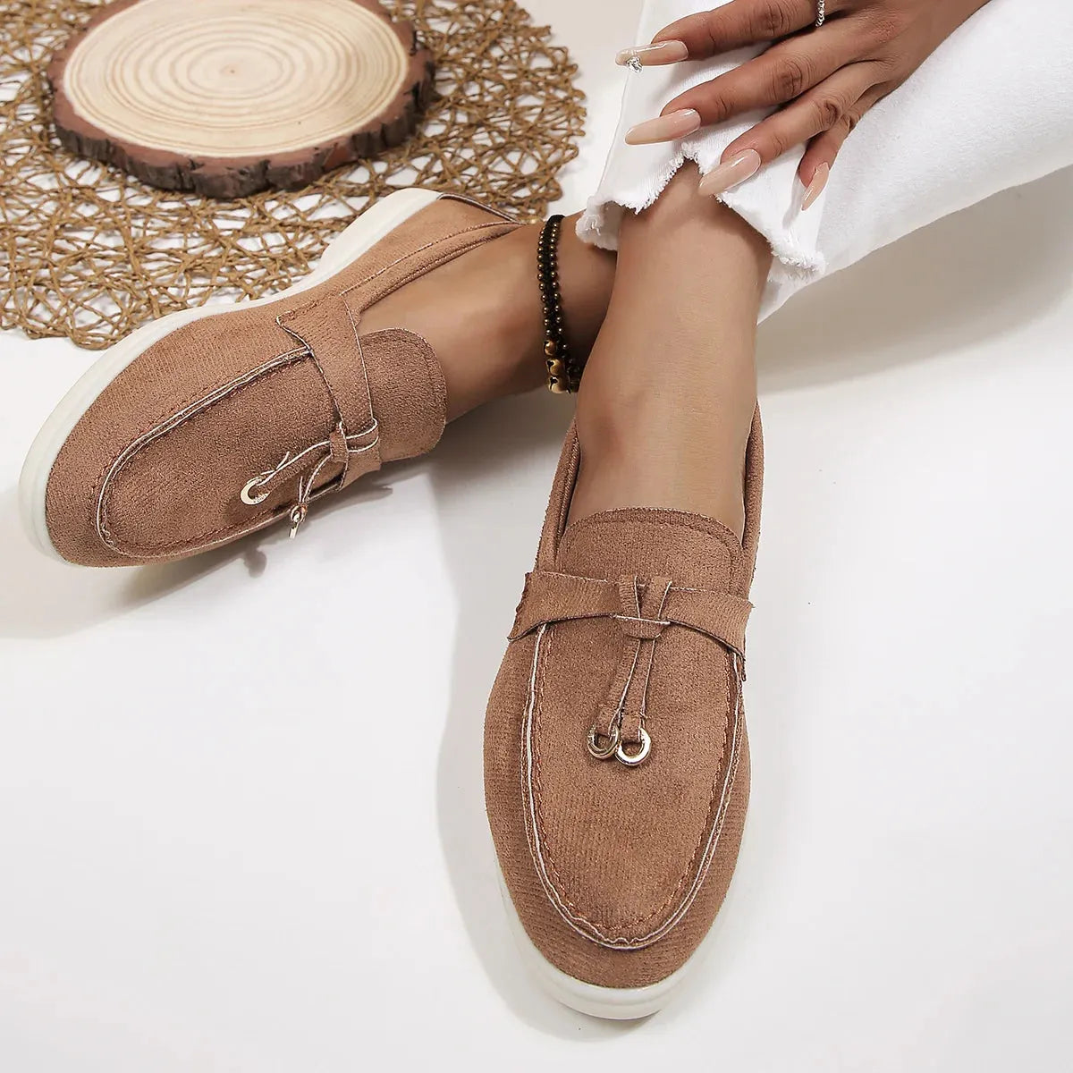 Sophie Paris | Mocassins Confortables de Luxe en Daim