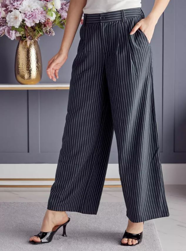 Léa Blanchet® | Pantalon large à rayures fines
