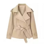 Blazer court ceinturé pour femme