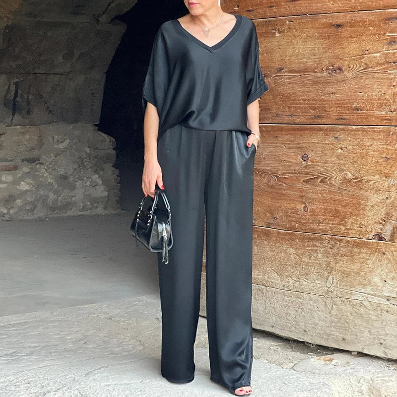 Sophie Paris I Pantalon large à taille moyenne