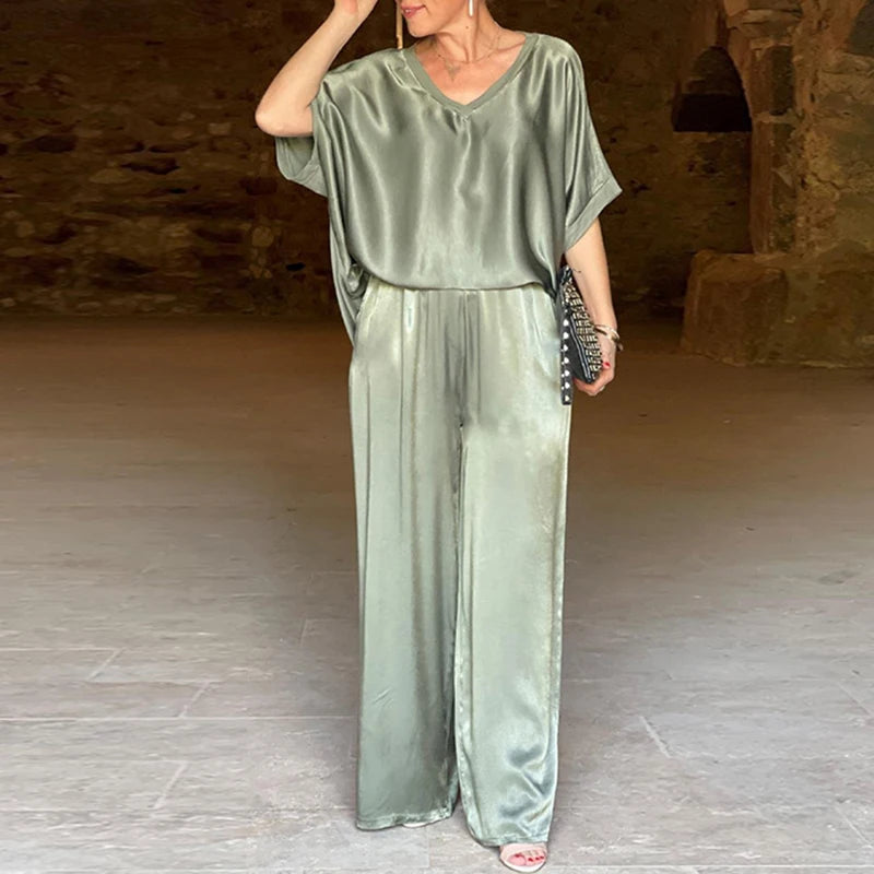 Sophie Paris I Pantalon large à taille moyenne