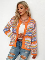 Sophie Paris | Cardigan Coloré en Tricot à Motifs