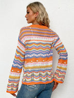 Sophie Paris | Cardigan Coloré en Tricot à Motifs