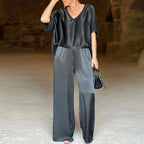 Sophie Paris I Pantalon large à taille moyenne