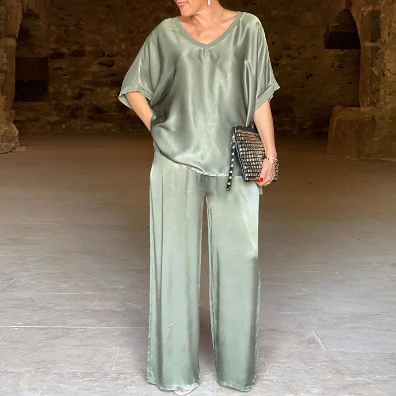Sophie Paris I Pantalon large à taille moyenne