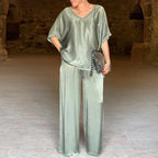 Sophie Paris I Pantalon large à taille moyenne