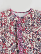 Sophie Paris I Gilet en coton matelassé avec motif brodé