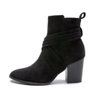Sophie Paris I Bottines à Talon avec Détails de Zip et Lanières