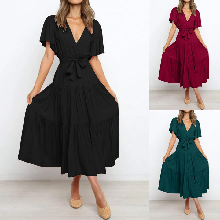 Léa Blanchet® | Robe maxi à col en V