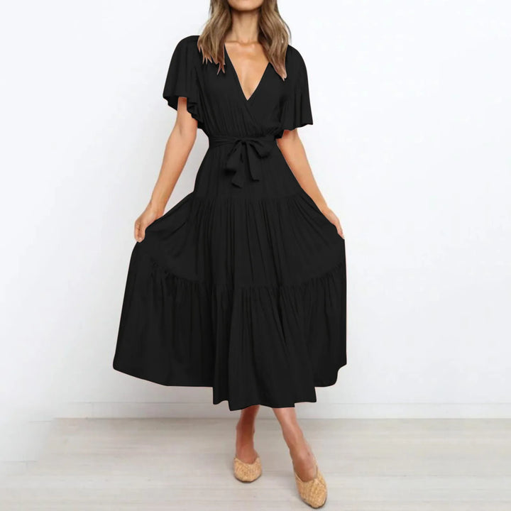 Léa Blanchet® | Robe maxi à col en V