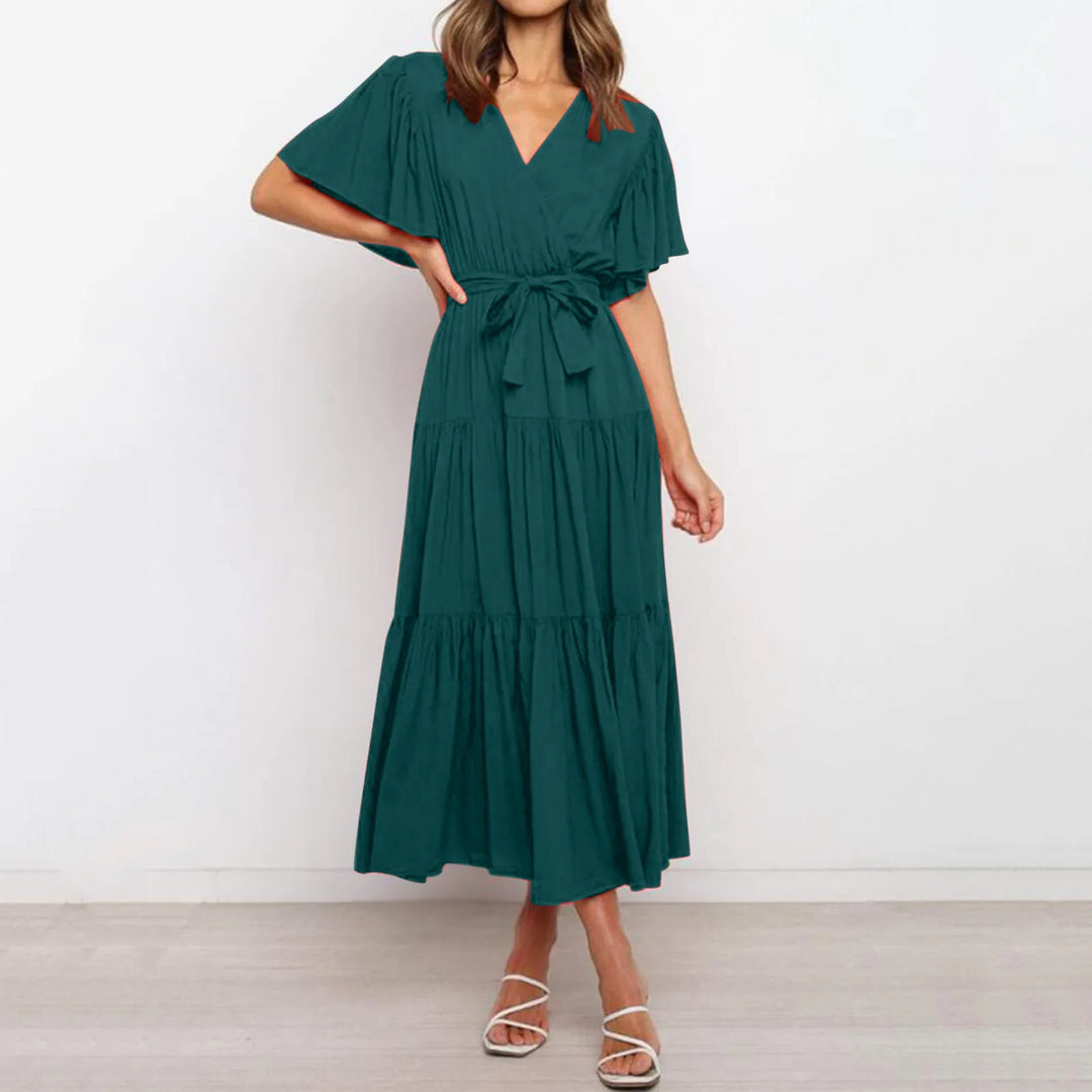 Léa Blanchet® | Robe maxi à col en V