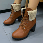 Sophie Paris I Chic Bottes d'hiver à lacets